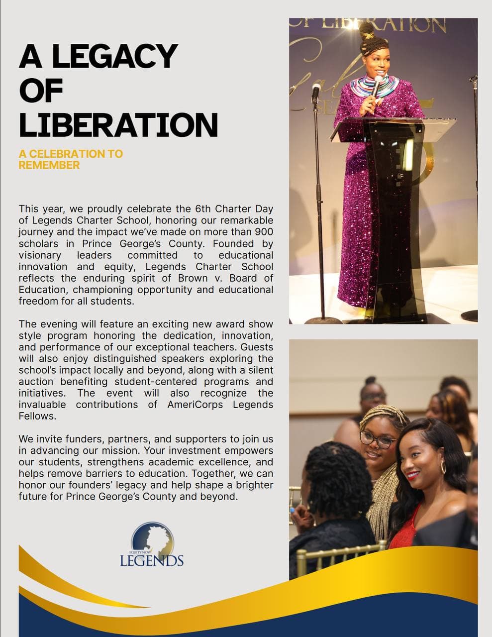 Speaker at Legacy of Liberation Gala